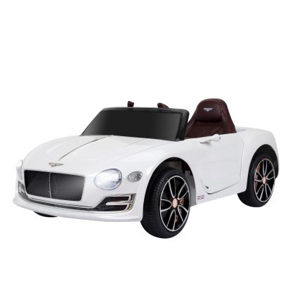 HOMCOM Bentley Continental kinderauto elektrisch met afstandsbediening wit 2 snelheden 2.5-5 km/u veiligheidsgordel luxe speelgoed | Aosom.nl