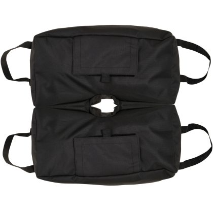Outsunny parasolstandaard, opvouwbaar en draagbaar, gevuld met tot 50 kg zand voor stabiliteit, weerbestendig, 45 x 45 cm, zwart | Aosom.nl