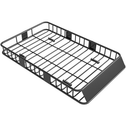 HOMCOM dakrek auto, imperiaal dak, universeel bagagerek, bagagemand, bagagerek, plank metaal, zwart, 162 x 99 x 16 cm | Aosom.nl