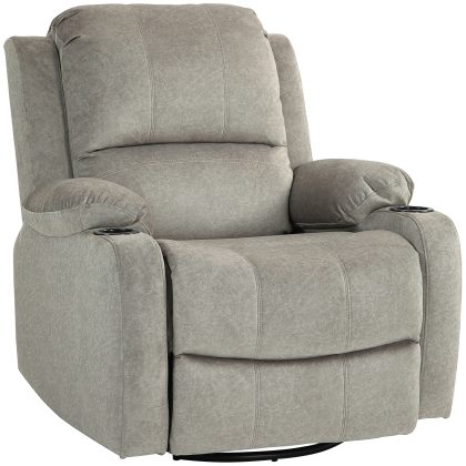 HOMCOM Relaxfauteuil met Voetensteun en Ligfunctie, incl. Bekerhouders, tot 150 kg, Bruin