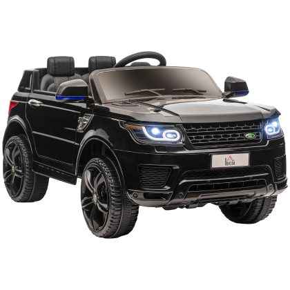 HOMCOM Elektrische kinderauto, tot 5 km/u, met veiligheidsgordel en afstandsbediening, 3 - 5 jaar, tot 30 kg, 110 x 68 x 54 cm, zwart | Aosom.nl