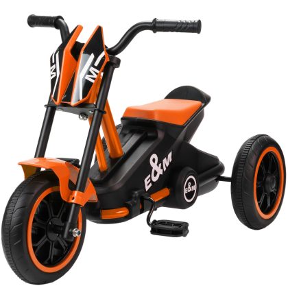 AIYAPLAY Driewieler, kinderfiets, loopfiets, kinderfiets met pedaal, loopfiets voor kinderen 18-36 maanden, staal, 79x44x47 cm, oranje