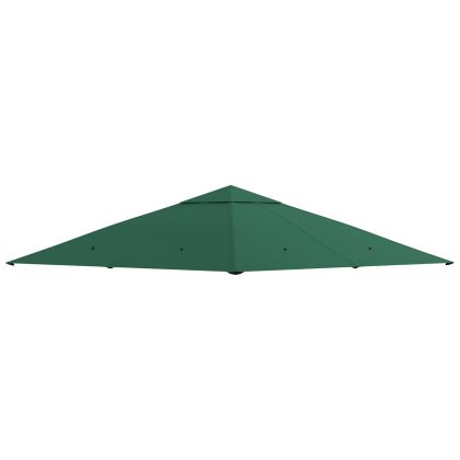 Outsunny paviljoen dak 3x3, weerbestendig, 180 g/㎡ degelijk polyester met PA-coating, ventilatieopening en afvoergaten, 300x300cm, groen | Aosom.nl