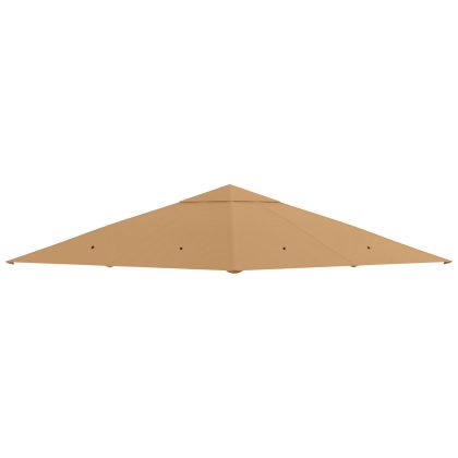 Outsunny partytentdak, vervangend dak, UV-bestendige polyester, waterdicht, eenvoudig te installeren, 3 x 3 m, beige | Aosom.nl