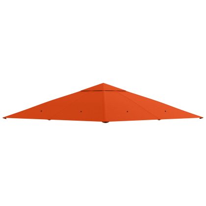 Outsunny vervangend partytent dak 3x3 m partytent afdekking waterdicht polyester UV-bescherming windbestendig met waterafvoer oranje | Aosom.nl