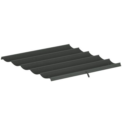 Outsunny vervangend zeil, waterafvoer, UV-bestendig, eenvoudig te installeren, 3x3 m paviljoen, 2,50 x 2,55 m, donkergrijs | Aosom.nl