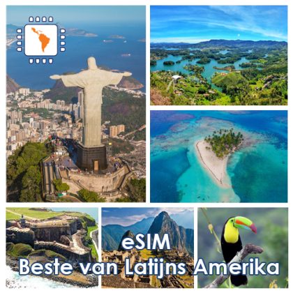eSIM Het beste van Latijns-Amerika 500 MB (5 dagen)