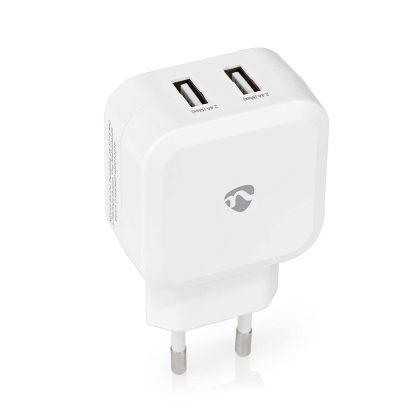 Nedis Wandoplader | 4,8 A | 2 uitgangen | USB-A | Wit