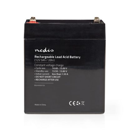 Nedis Oplaadbare Loodzuuraccu 12V | 5000 mAh | 101 x 90 x 70 mm