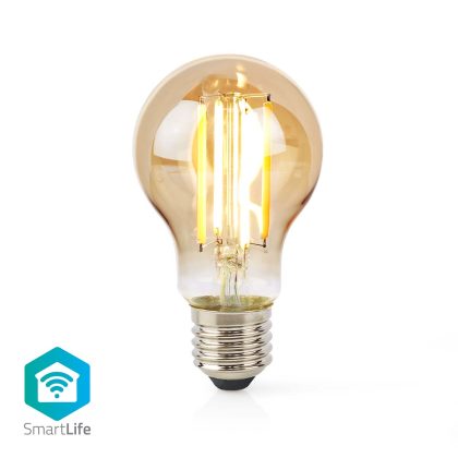 Nedis SmartLife LED Filamentlamp | Wi-Fi | E27 | 806 lm | 7 W | Warm Wit | Glas | Android / IOS | Peer