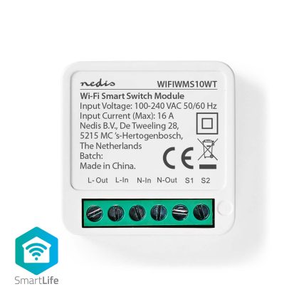 Nedis SmartLife Schakelaar | Wi-Fi | 3680 W | Kroonsteen | App beschikbaar voor: Android / IOS