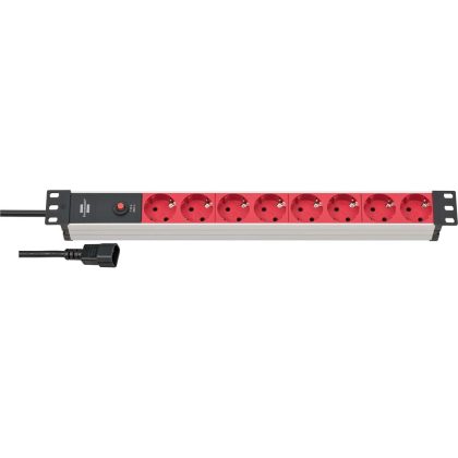 Brennenstuhl Alu-Line 19" Rack Mount Power Strip | Schuko to 12 x Schuko