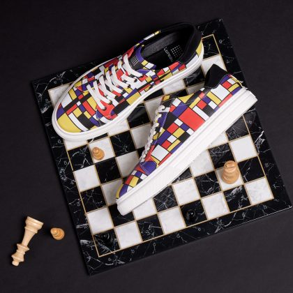 Lureaux Mondrianic Sneakers Lureaux - Handgemaakte Nette Schoenen Voor Heren