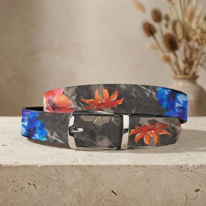 Lureaux Grey Velour Flora (Riem) Lureaux - Nette Riemen Voor Heren