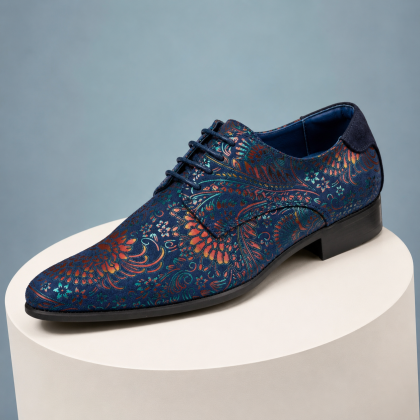 Lureaux Blue Desert Lotus Lureaux - Handgemaakte Nette Schoenen Voor Heren