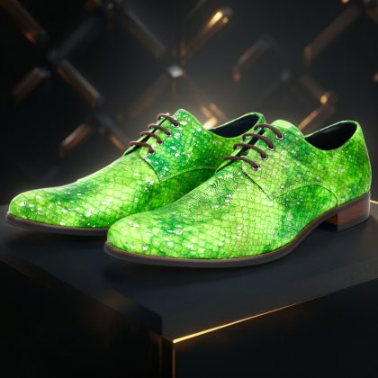 Lureaux Green Mystic Mirage Lureaux - Handgemaakte Nette Schoenen Voor Heren