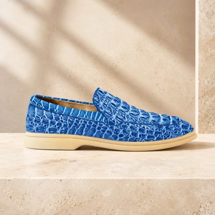 Lureaux Iron Scale Blue Loafer Lureaux - Handgemaakte Nette Schoenen Voor Heren