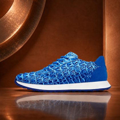 Lureaux Iron Scale Blue Runners Lureaux - Handgemaakte Nette Schoenen Voor Heren