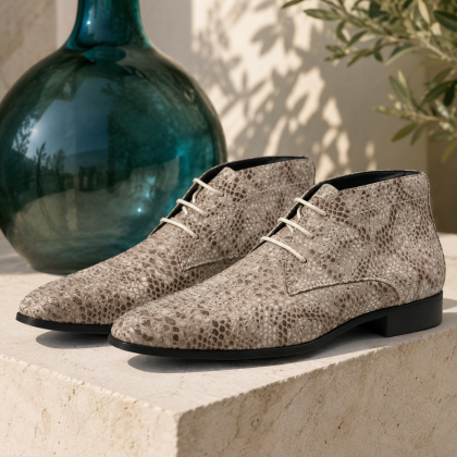 Lureaux Ivory Python High Lureaux - Handgemaakte Nette Schoenen Voor Heren