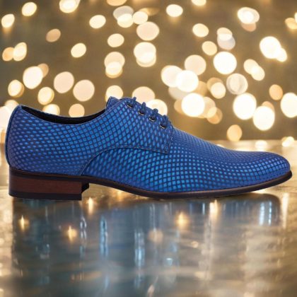 Lureaux Gleaming Blue Lureaux - Handgemaakte Nette Schoenen Voor Heren