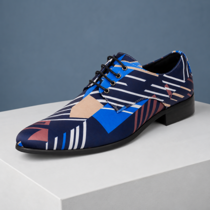 Lureaux Marine Mosaic Lureaux - Handgemaakte Nette Schoenen Voor Heren