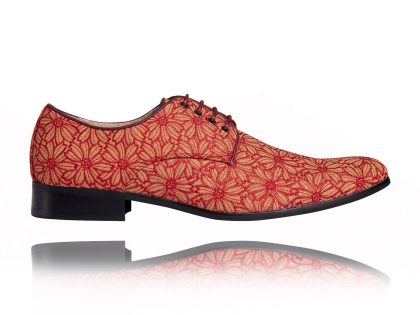 Lureaux Red Cork Flower Lureaux - Handgemaakte Nette Schoenen Voor Heren