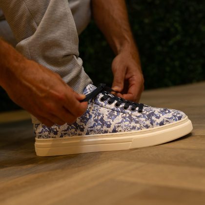 Lureaux Azure Bird Garden Sneakers Lureaux - Handgemaakte Nette Schoenen Voor Heren
