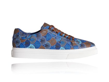 Lureaux Blue Blazing Sneakers Lureaux - Handgemaakte Nette Schoenen Voor Heren