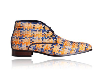 Lureaux Weavy Yellow High Lureaux - Handgemaakte Nette Schoenen Voor Heren