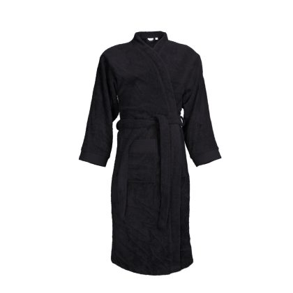 The One Towelling The One Badjas zonder capuchon 340 gram Zwart-S/M