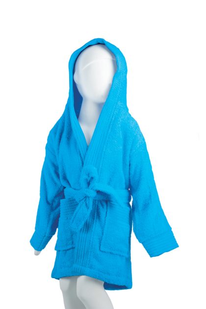 The One Towelling The One Kinder Badjas 340 gram Turquoise-116/128