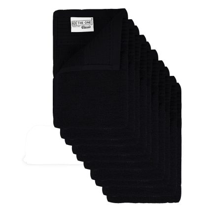The One Towelling The One Gastendoek Black 10 stuks 30x50
