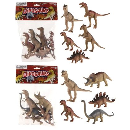 Merkloos Dinosaurussen 12-15cm zak a 5 stuks