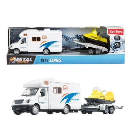 Toi-Toys Toi Toys Camper met sneeuwscooter 23cm