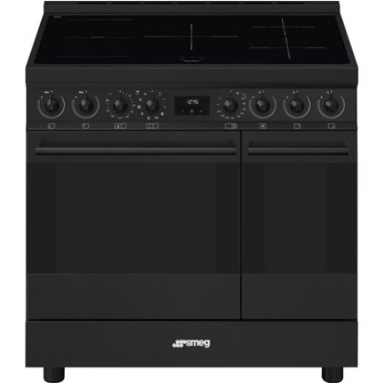 SMEG C92IPN2 Classici Esthetisch Fornuis met Inductie Kookplaat - 90 x 60 cm - Zwart