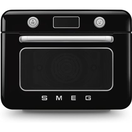 SMEG COF01BLEU Vrijstaande Combi Stoomoven 50's Style - Glanzend Zwart