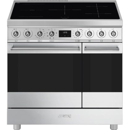 SMEG C92IMX2 Classici Esthetisch Fornuis met Inductiekookplaat - 90 x 60 cm - RVS