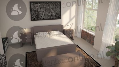 Bremafa Standaard boxspring 140 x 190 cm- stofkleur 1749