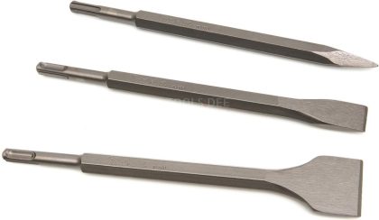 Makita 3-delige beitelset zilverkleurig