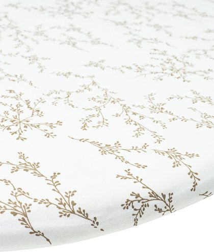 Meyco baby branches hoeslaken boxmatras rond - sand - 90/95cm