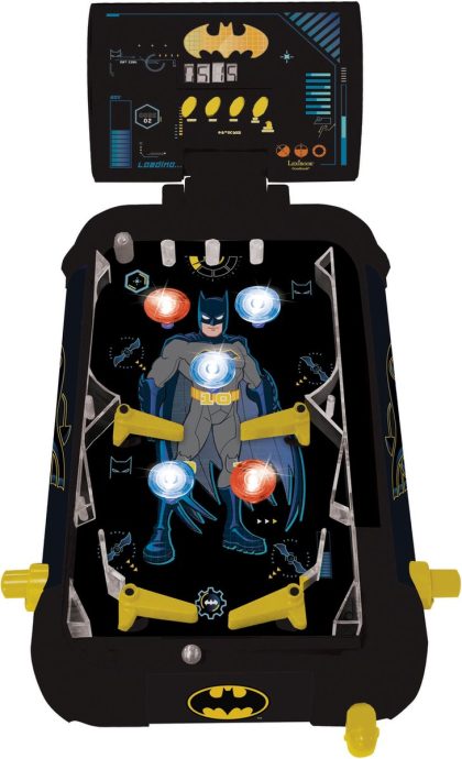 Lexibook Batman elektronische tafelflipperkast met geweldig ontwerp, geluiden, verlichting en digitale scores tot play alone of challenge uw friends.