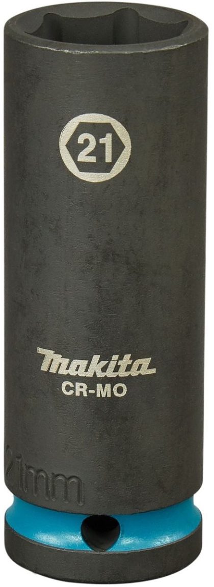 Makita e-16508 impact black krachtdop 1/2 lang | 21 mm
