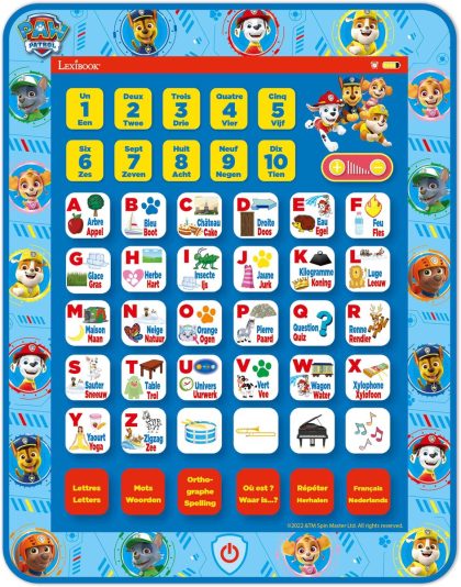 Lexibook Tablette éducative bilingue pat patrouille en français et en anglais