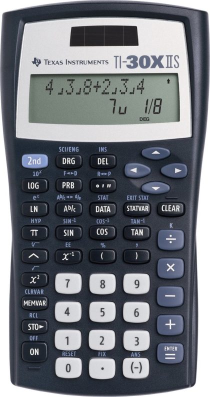 Texas Instruments ti 30 x ii s zakrekenmachine zwart werkt op batterijen, werkt op zonne-energie (b x h x d) 172 x 31 x