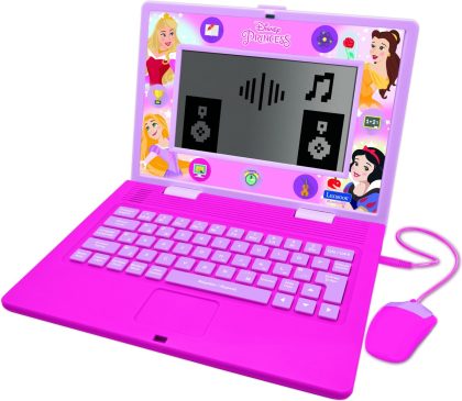 Lexibook Disney princess tweetalige educatieve laptop met 170 activiteiten (85 in elke taal) 6,7" scherm en/fr