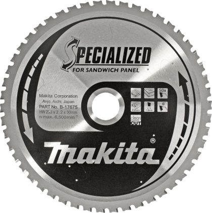 Makita b-17697 specialized cirkelzaagblad - 355 x 30 x 80t - sandwich panelen