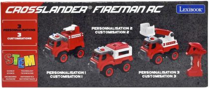 Lexibook Crosslander fireman - 3-in-1 brandweerwagen set met elektrische boor