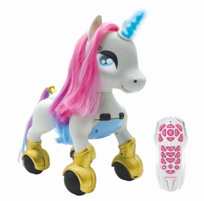 Lexibook Stroom unicorn my smart robotic unicorn met programming function, dance, walk, movements, touch sensors incl. afstandsbediening