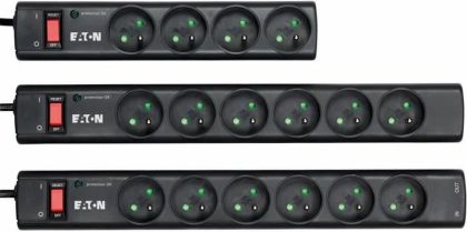 Eaton Steckdosenleiste/uberspannungsschutz - protection strip 6 fr - ps6f - 6 franzosische steckdosen - schwarz