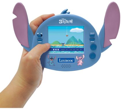 Lexibook Disney stitch cyber arcade motion® console met gesture bediening, kleuren lcd-scherm 2.8'' en 50 spelletjes waarvan 10 uit het disney stitch universum